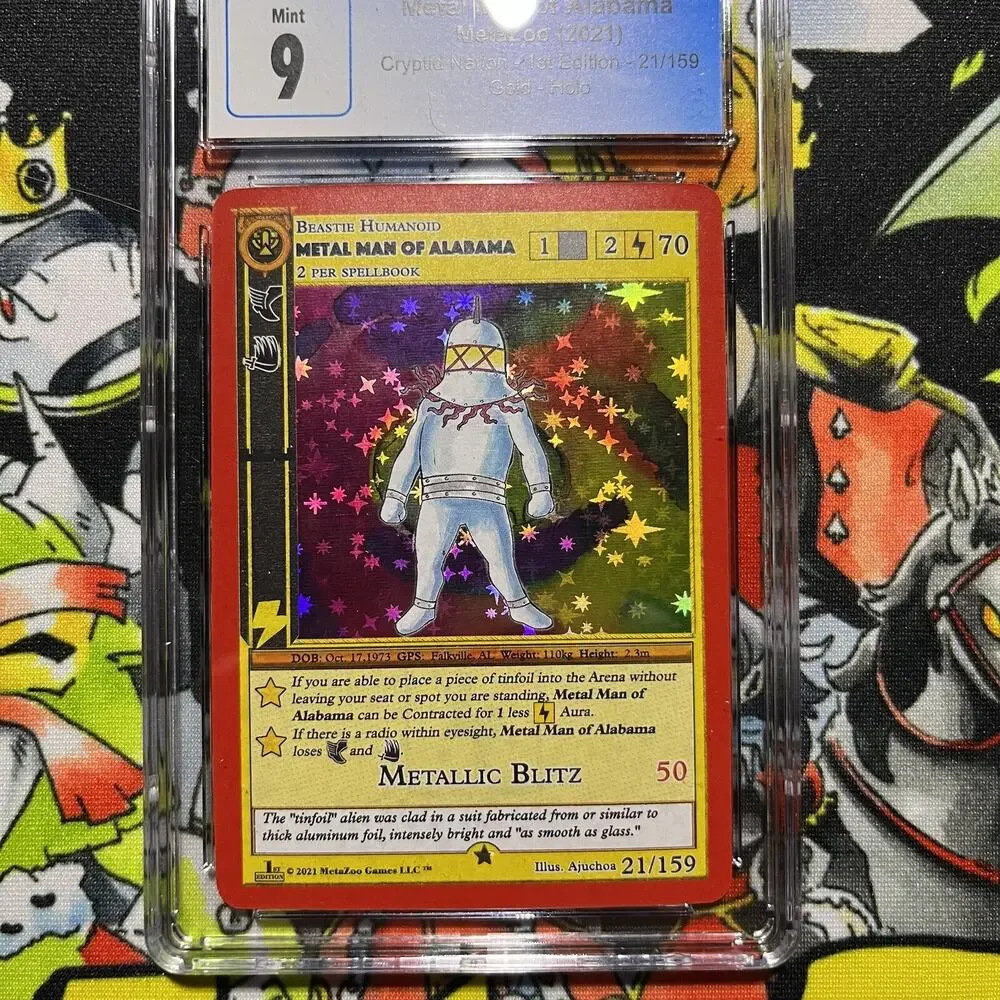 Metazoo Metal Man Alabama Mint 9 CGC Full Holo Cryptid Nation 1st Edition